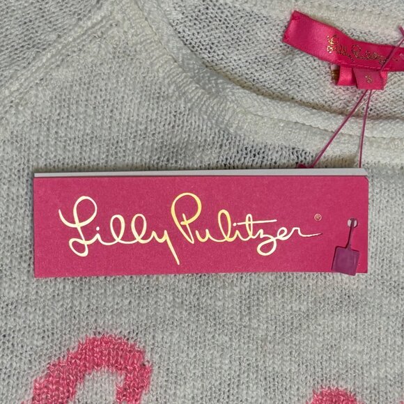 Lilly Pulitzer Sweater Womens Small Danette Coffee Beach Repeat Pullover NWT - Picture 9 of 12